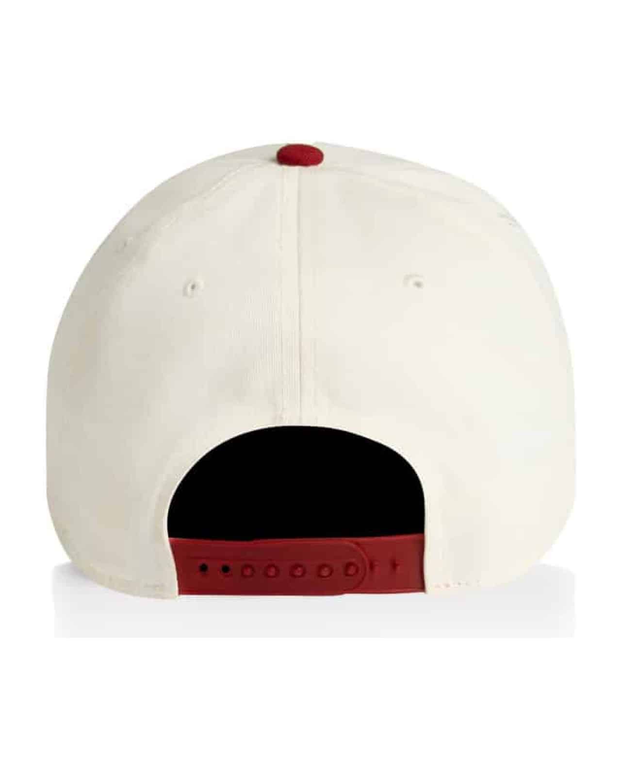 AS Colour 1165 Cap Natural/Cardinal – Rückseite