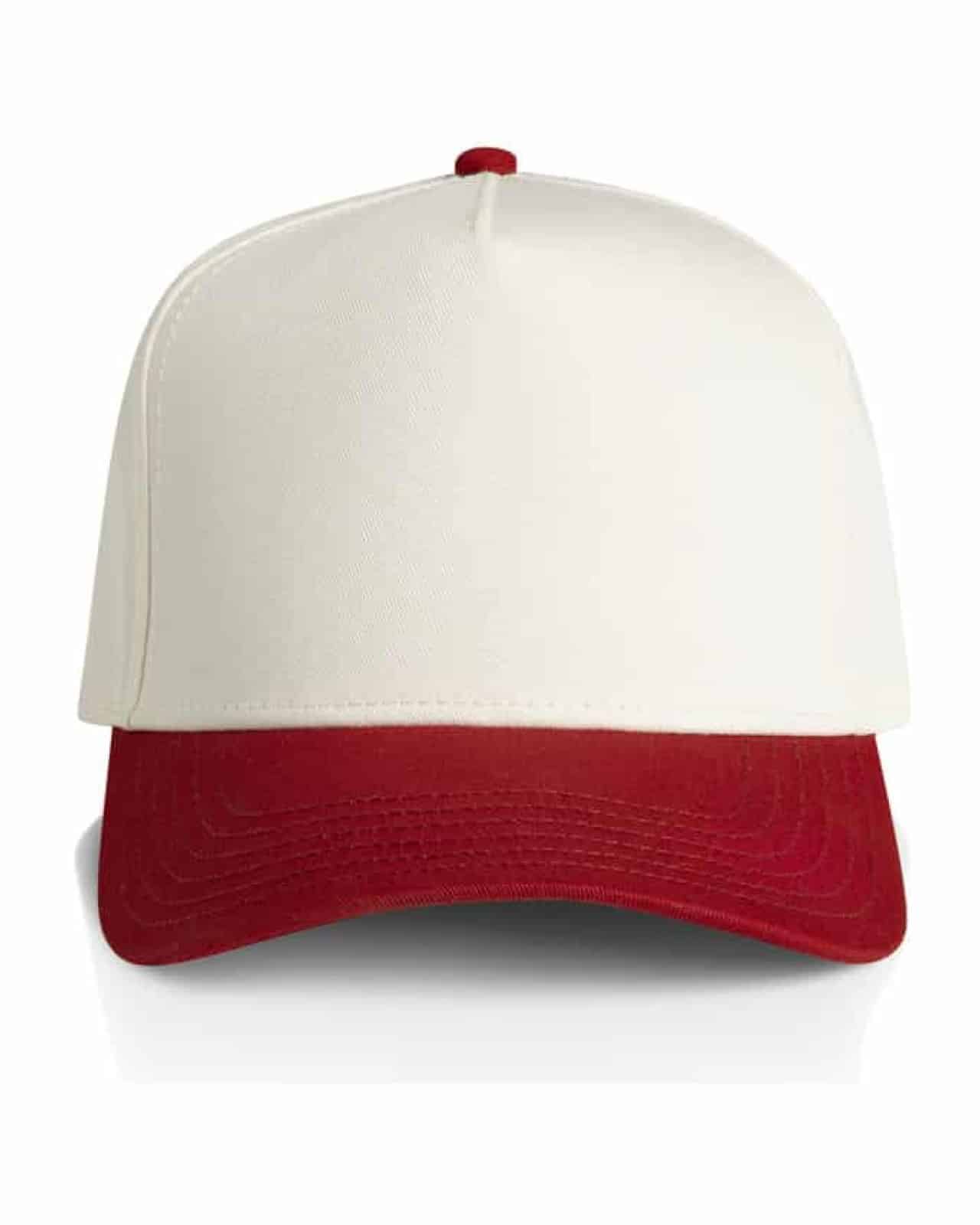 AS Colour 1165 Cap Natural/Cardinal – Vorderseite