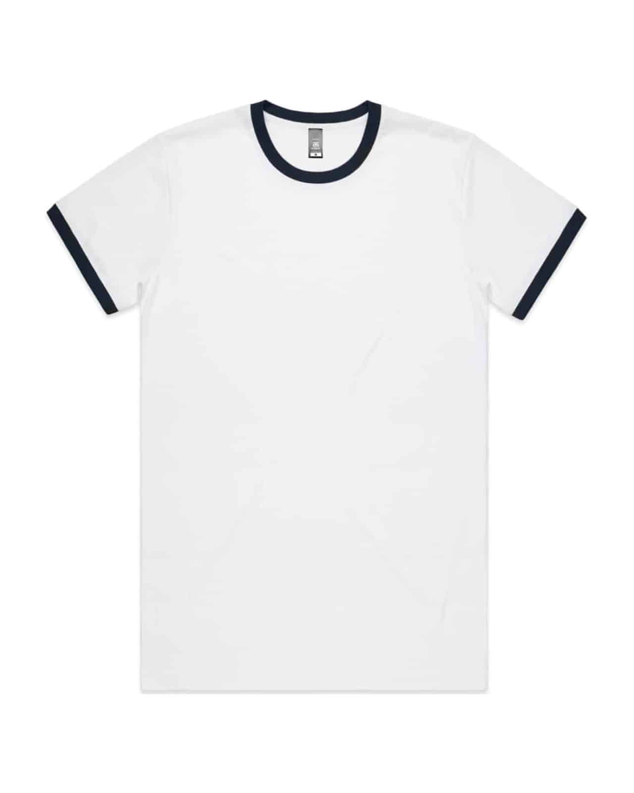 AS Colour 5053 T-Shirt White/Navy – Vorderseite