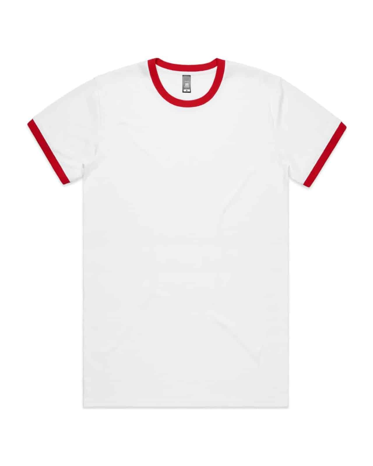 AS Colour 5053 T-Shirt White/Red – Vorderseite