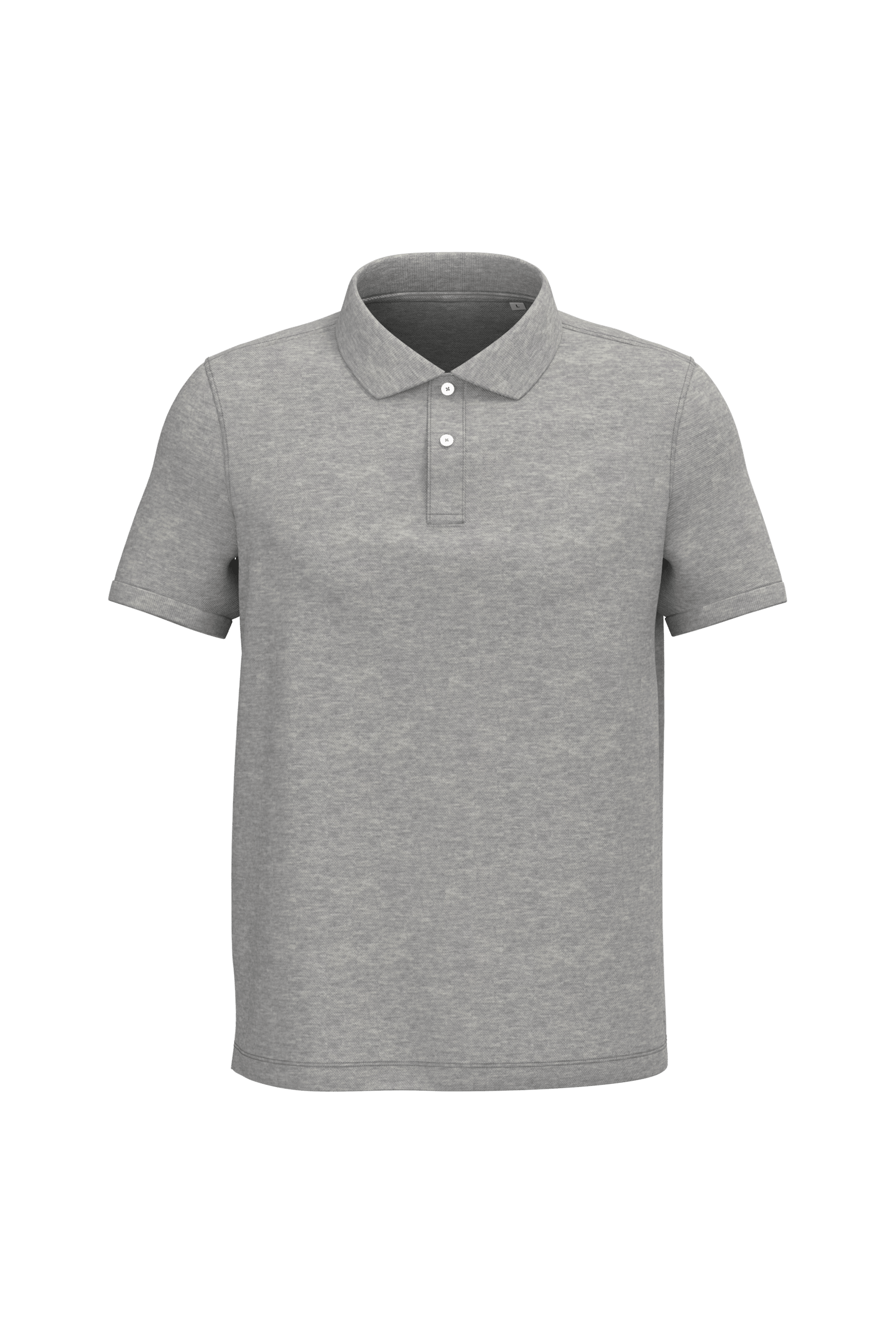 Native Spirit NS207 Bio-Poloshirt Moon Grey Heather – Vorderseite