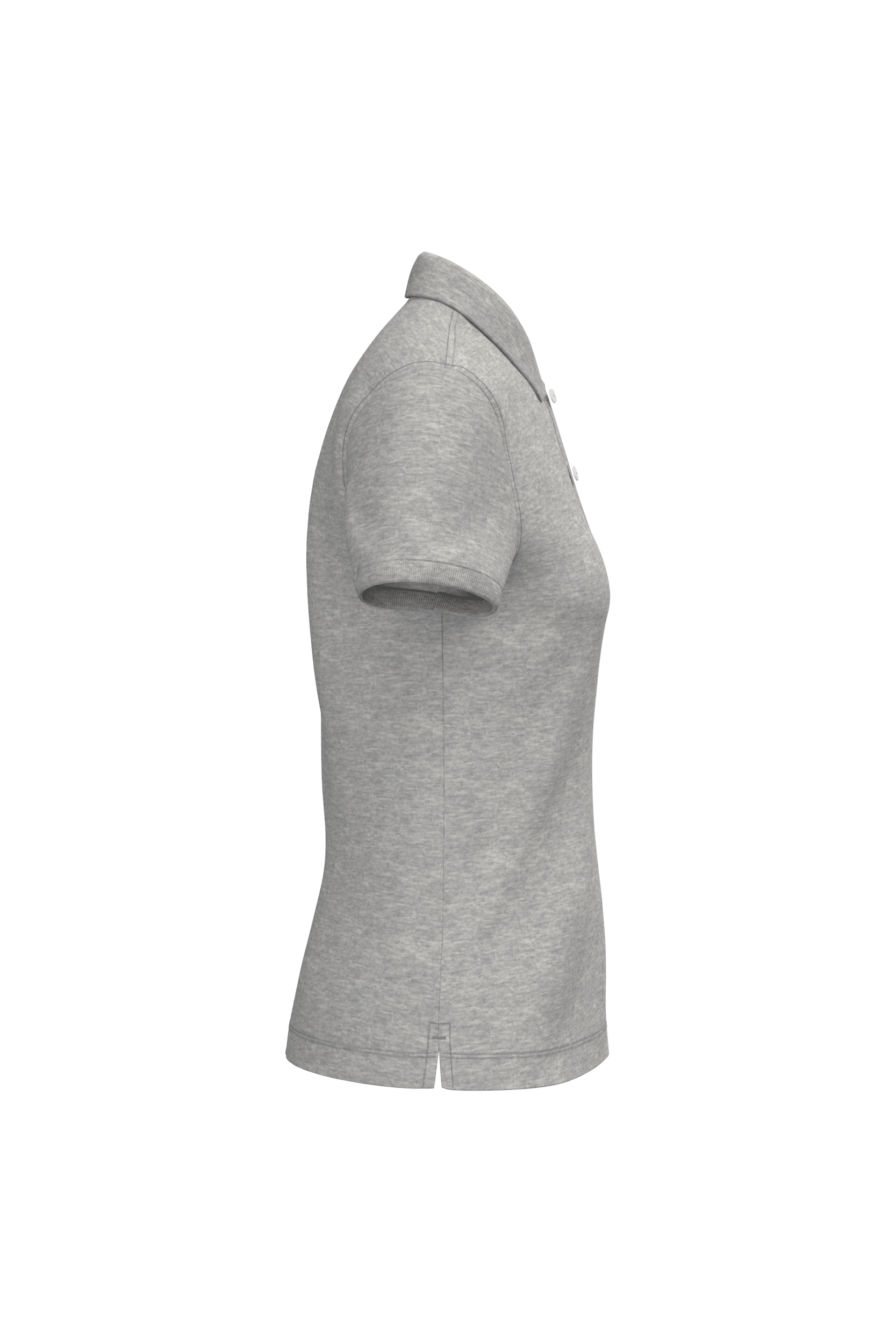 Native Spirit NS208 Bio-Poloshirt Moon Grey Heather – Seitenansicht