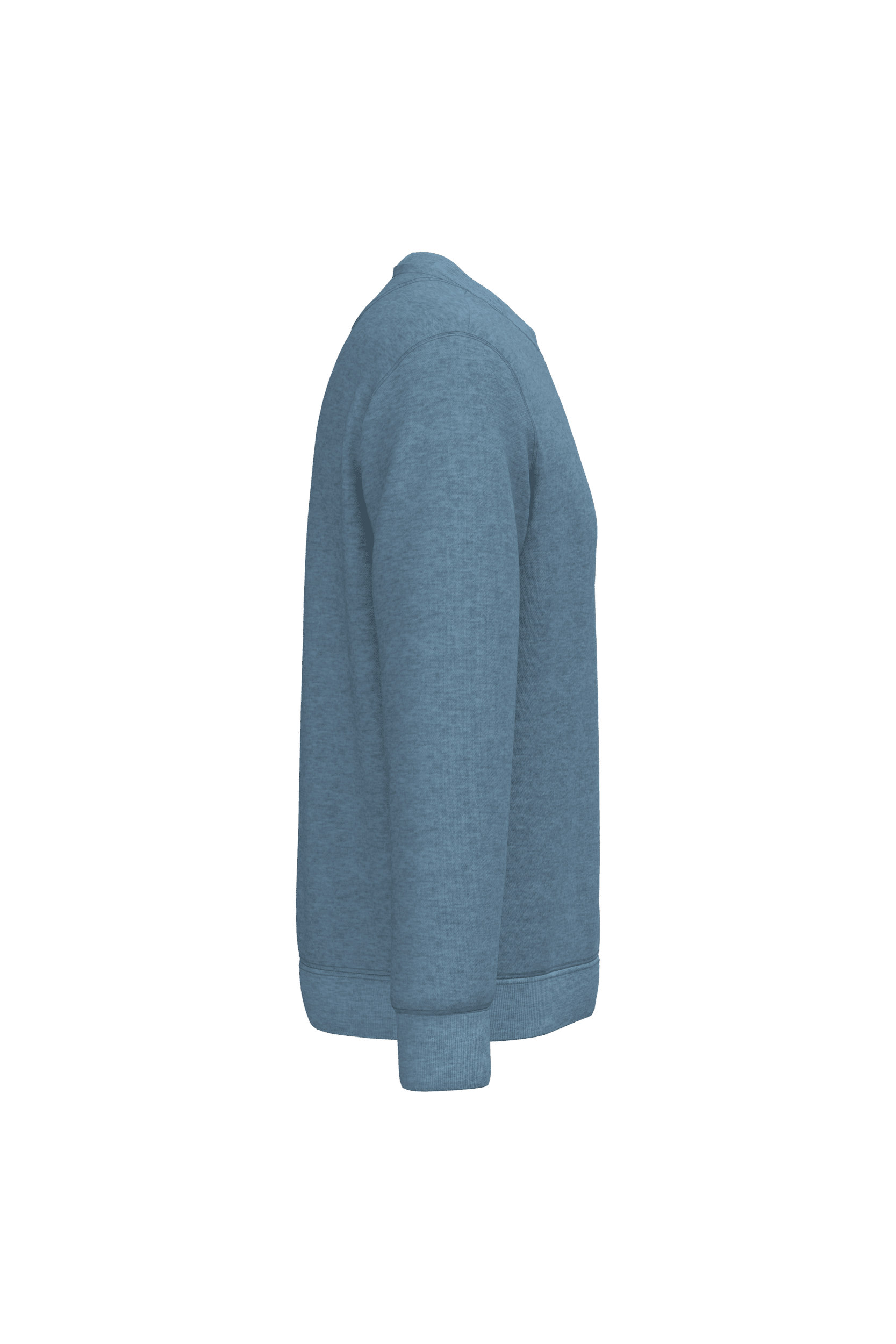 Native Spirit NS400 Bio-Sweatshirt Cool Blue Heather – Seitenansicht
