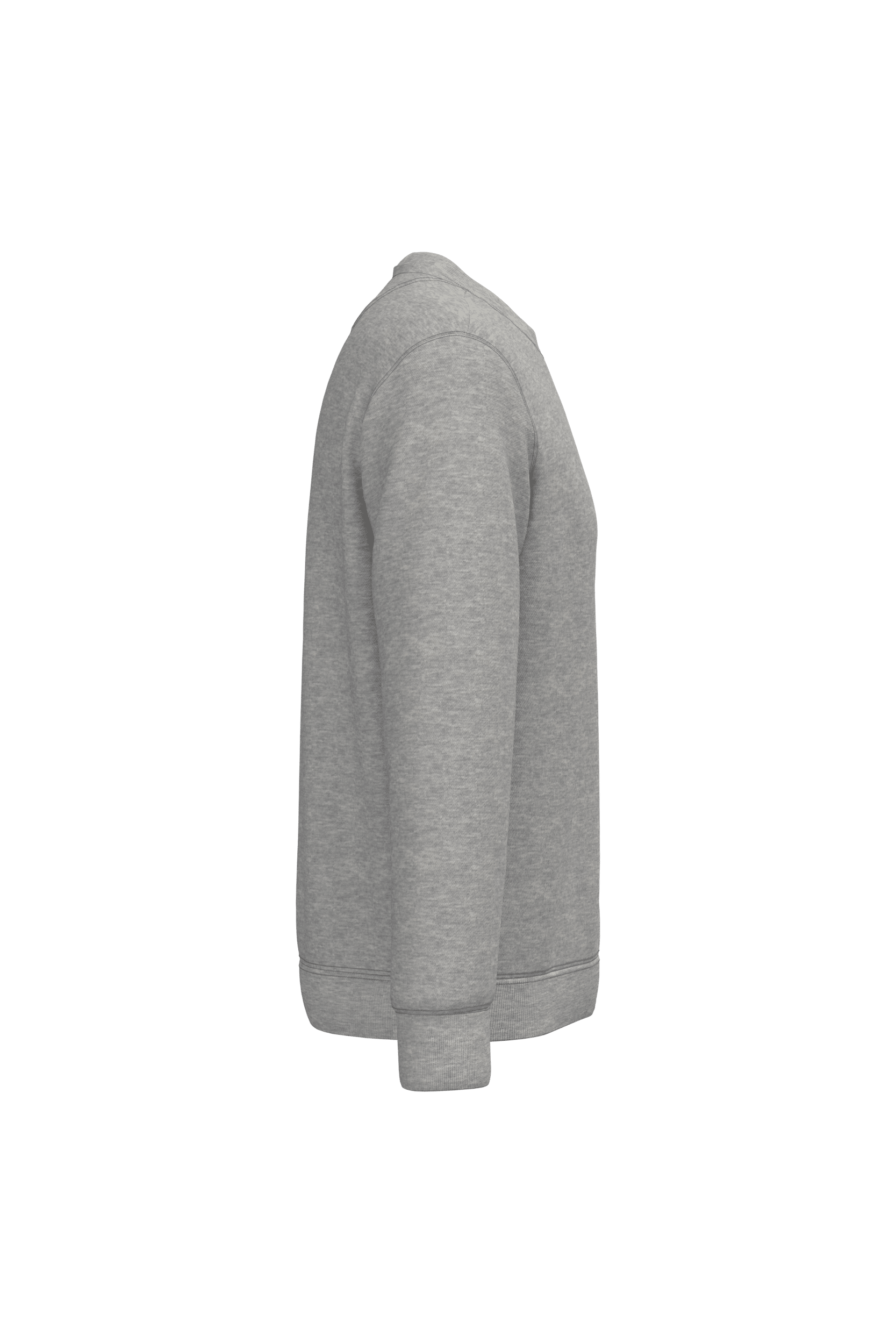 Native Spirit NS400 Bio-Sweatshirt Moon Grey Heather – Seitenansicht
