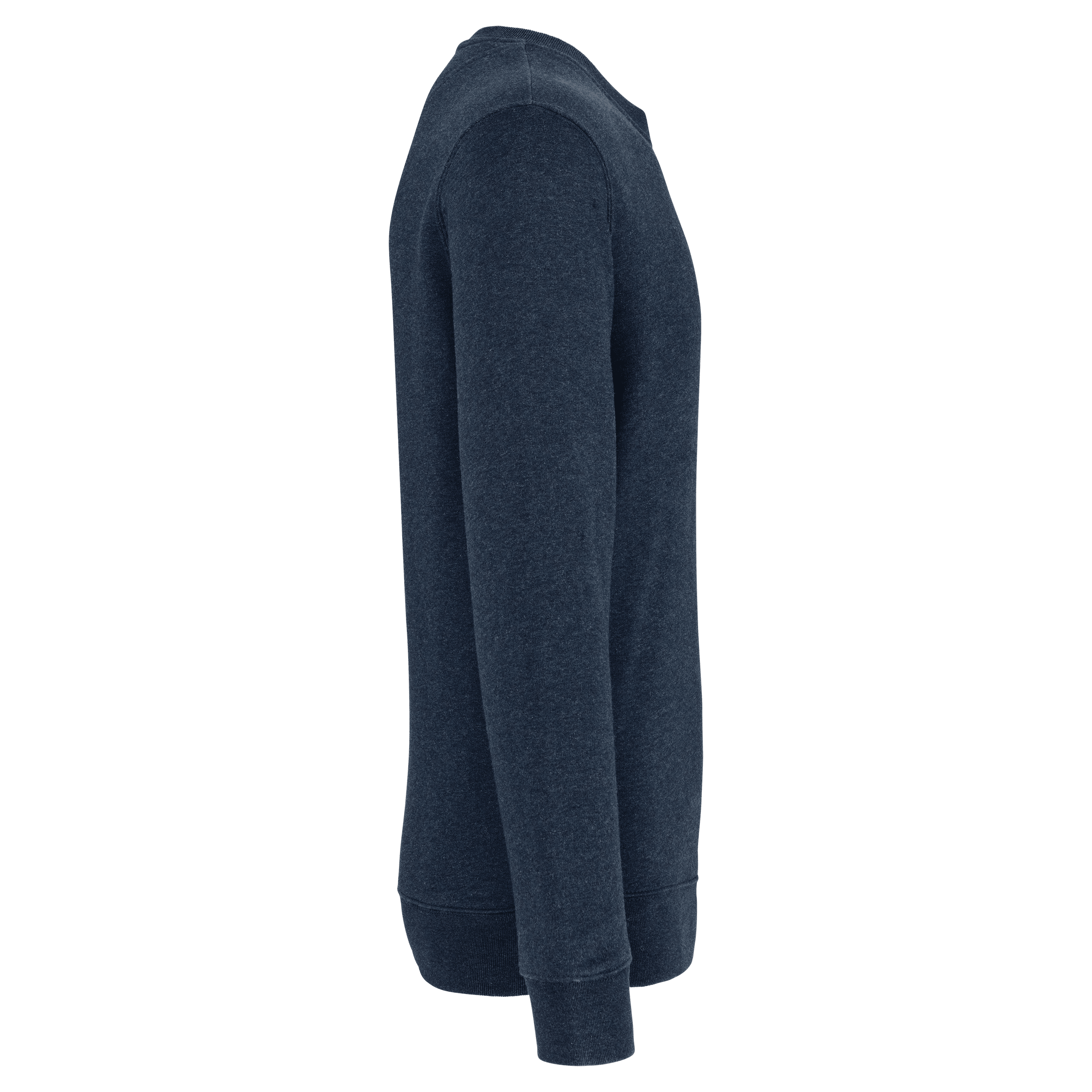 Native Spirit NS400 Bio-Sweatshirt Navy Blue Heather – Seitenansicht