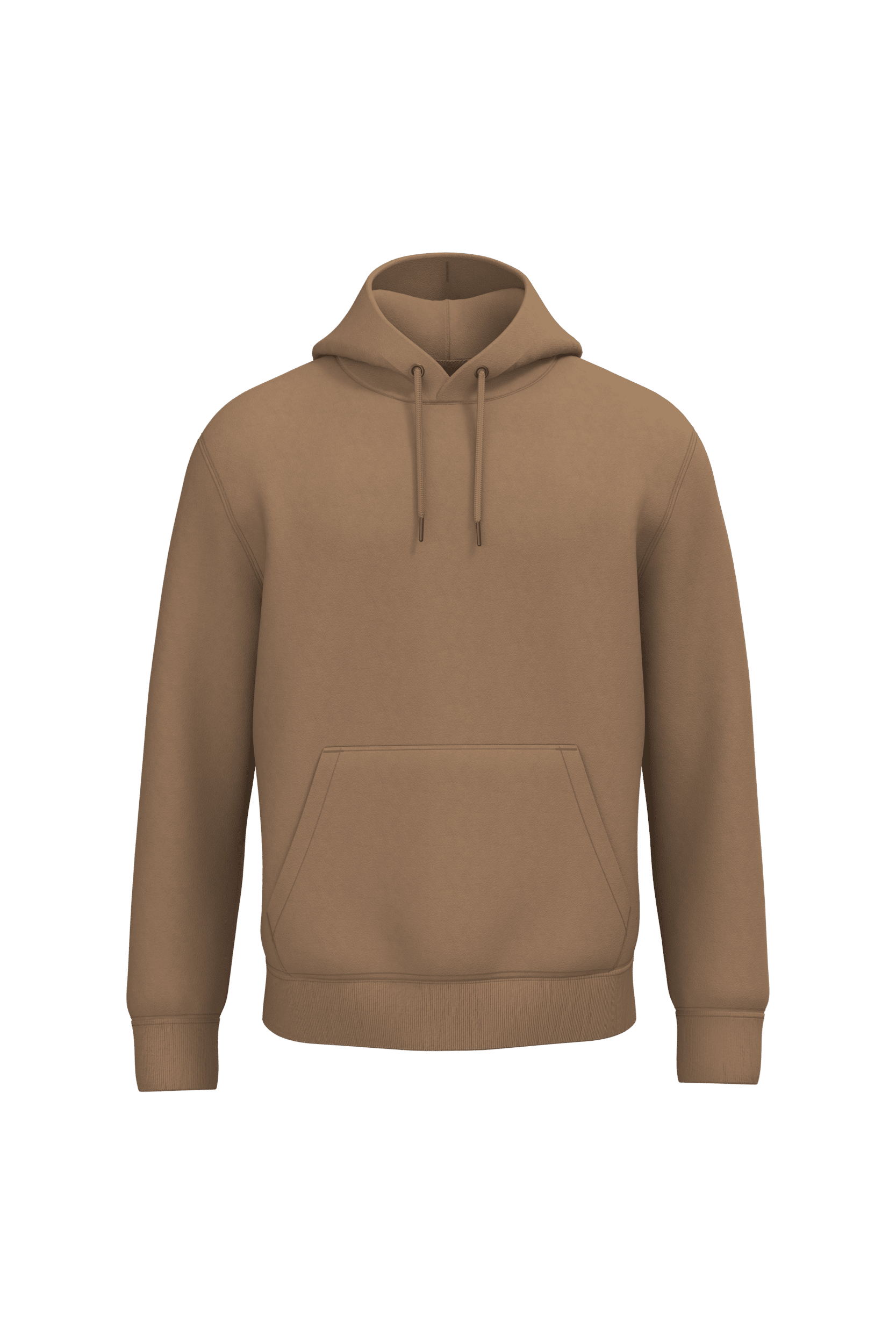 Native Spirit NS401 Bio-Hoodie Dark camel – Vorderseite