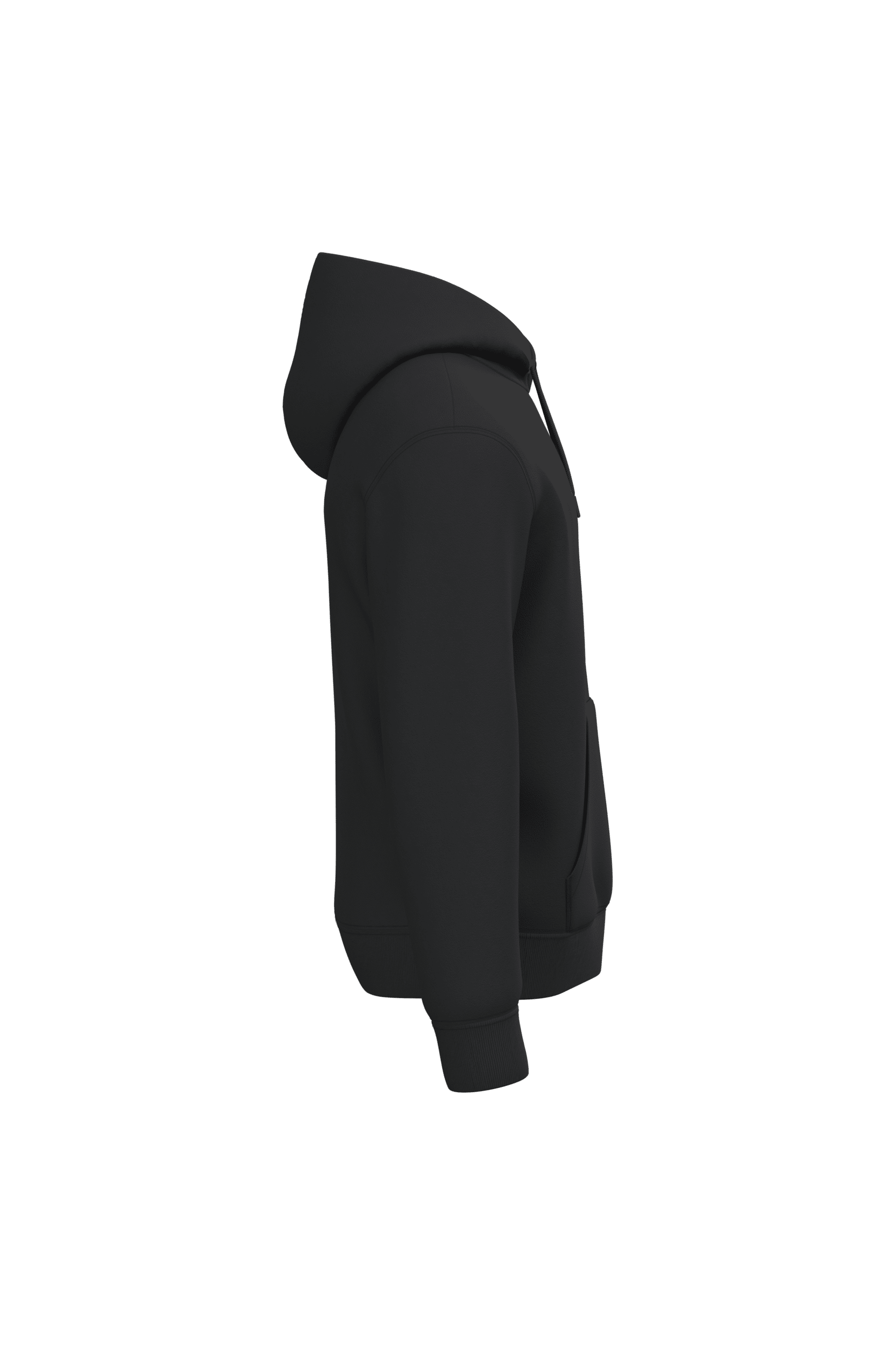Native Spirit NS401 Bio-Hoodie Black – Seitenansicht