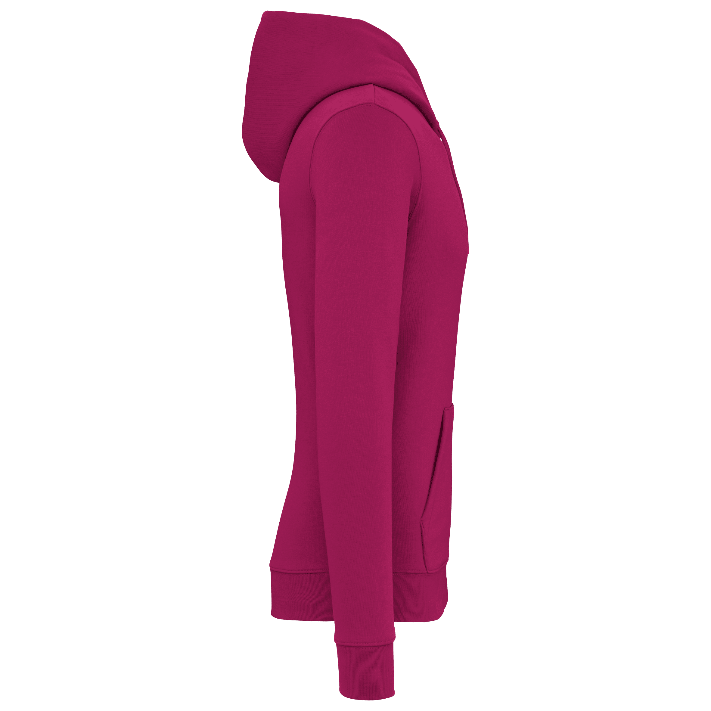 Native Spirit NS401 Bio-Hoodie Cherry Purple – Seitenansicht