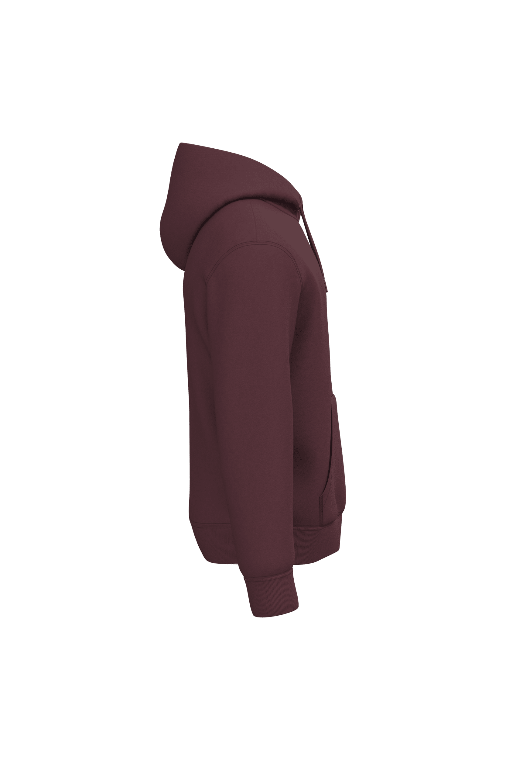 Native Spirit NS401 Bio-Hoodie Dark Cherry – Seitenansicht
