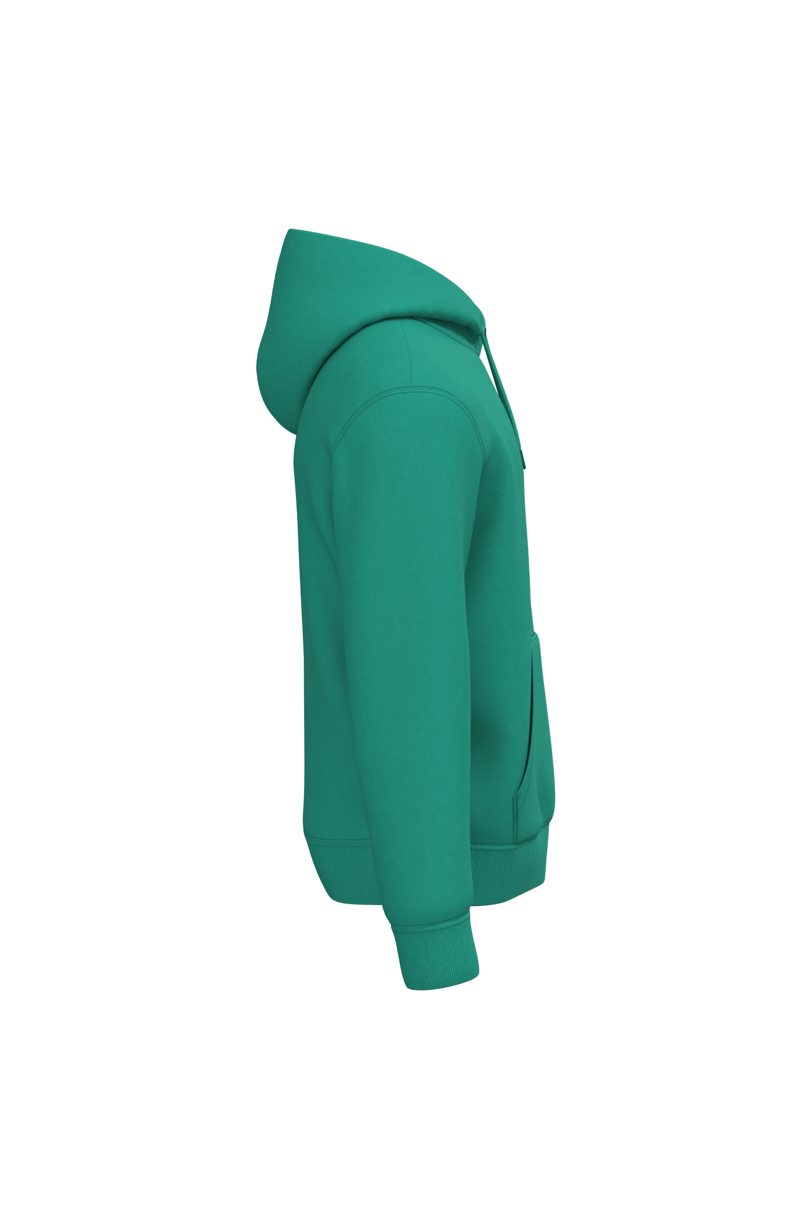 Native Spirit NS401 Bio-Hoodie Gemstone Green – Seitenansicht