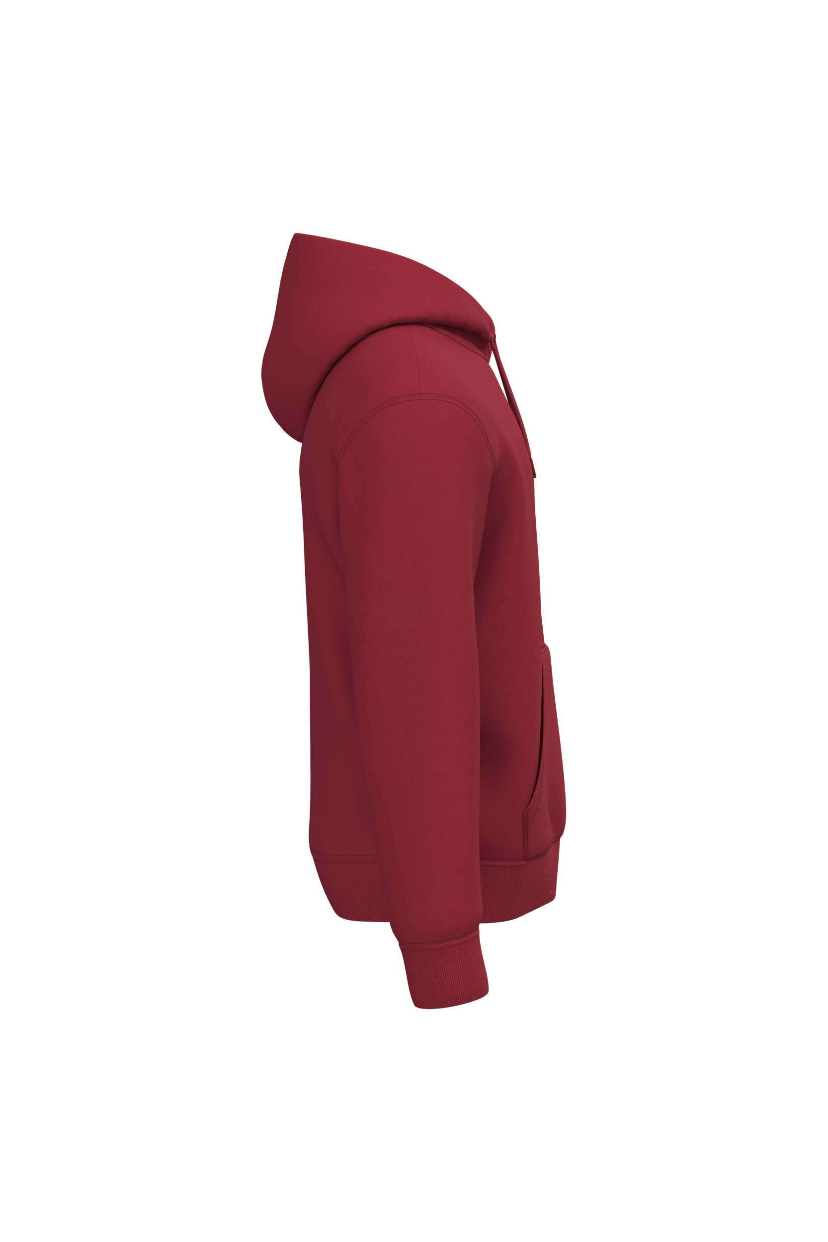 Native Spirit NS401 Bio-Hoodie Hibiscus Red – Seitenansicht