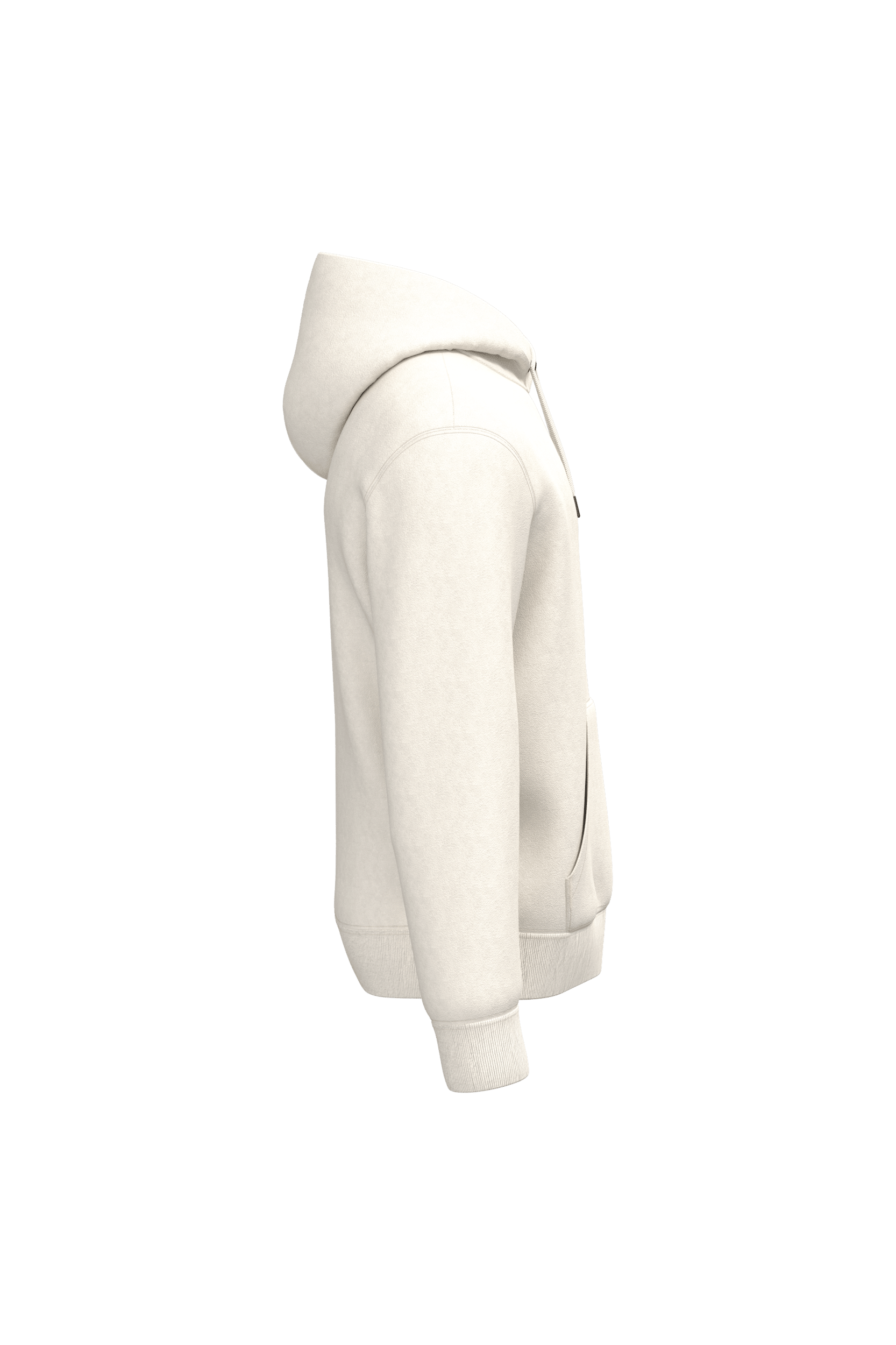 Native Spirit NS401 Bio-Hoodie Ivory – Seitenansicht