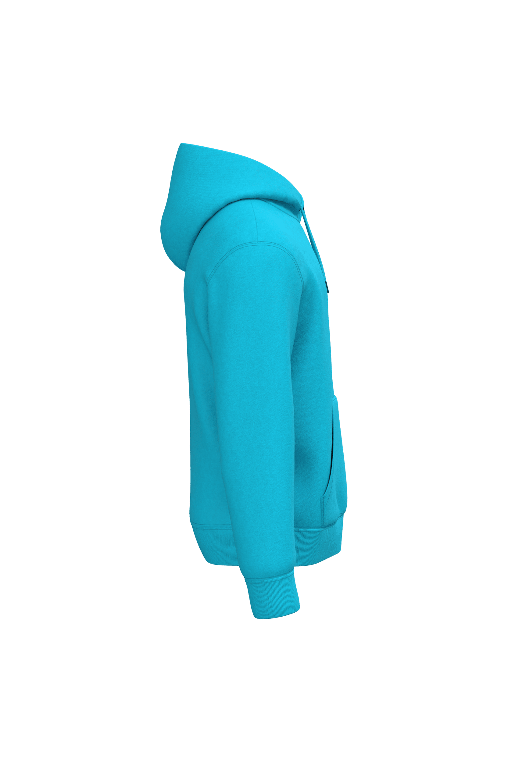 Native Spirit NS401 Bio-Hoodie Light Turquoise – Seitenansicht