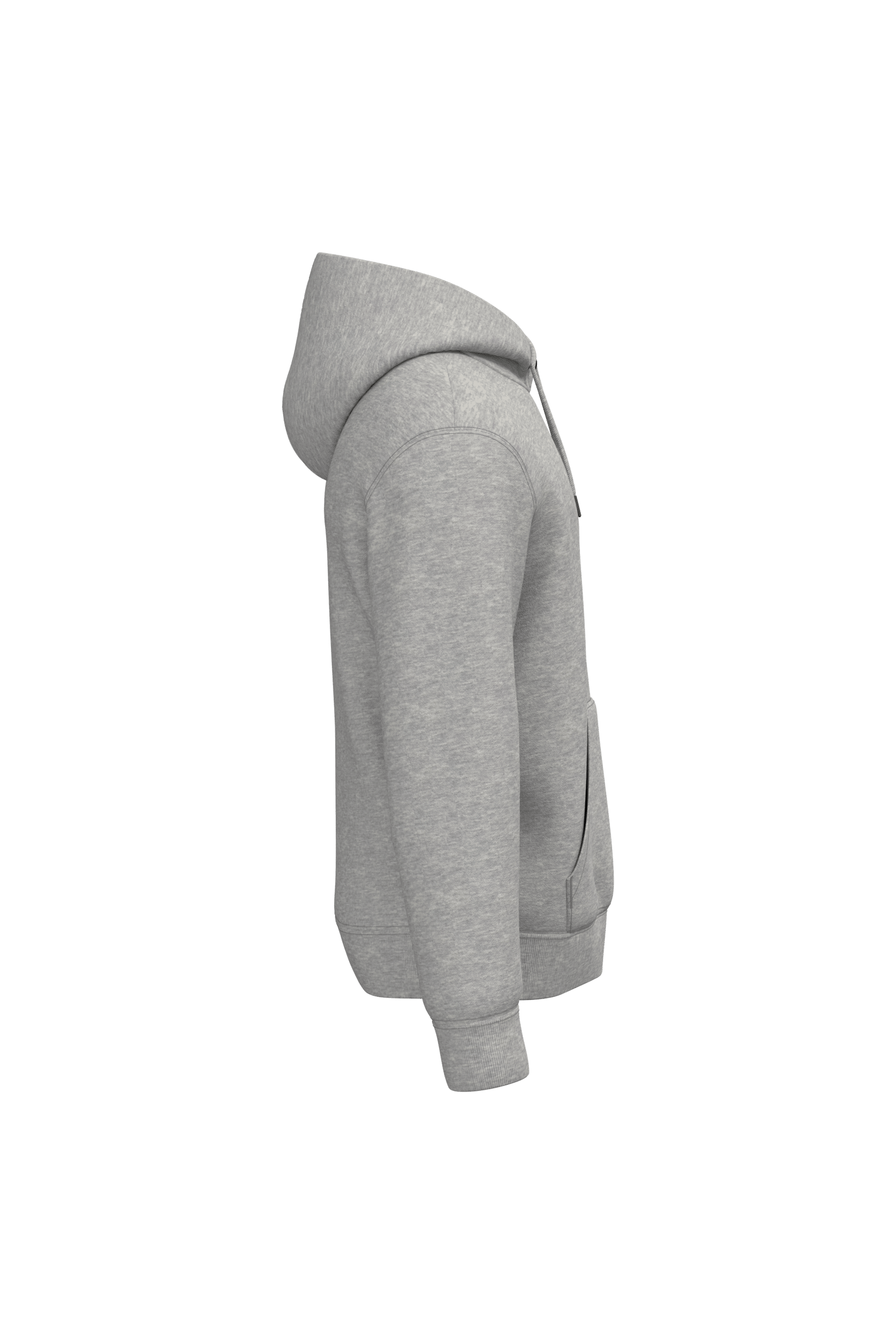 Native Spirit NS401 Bio-Hoodie Moon Grey Heather – Seitenansicht