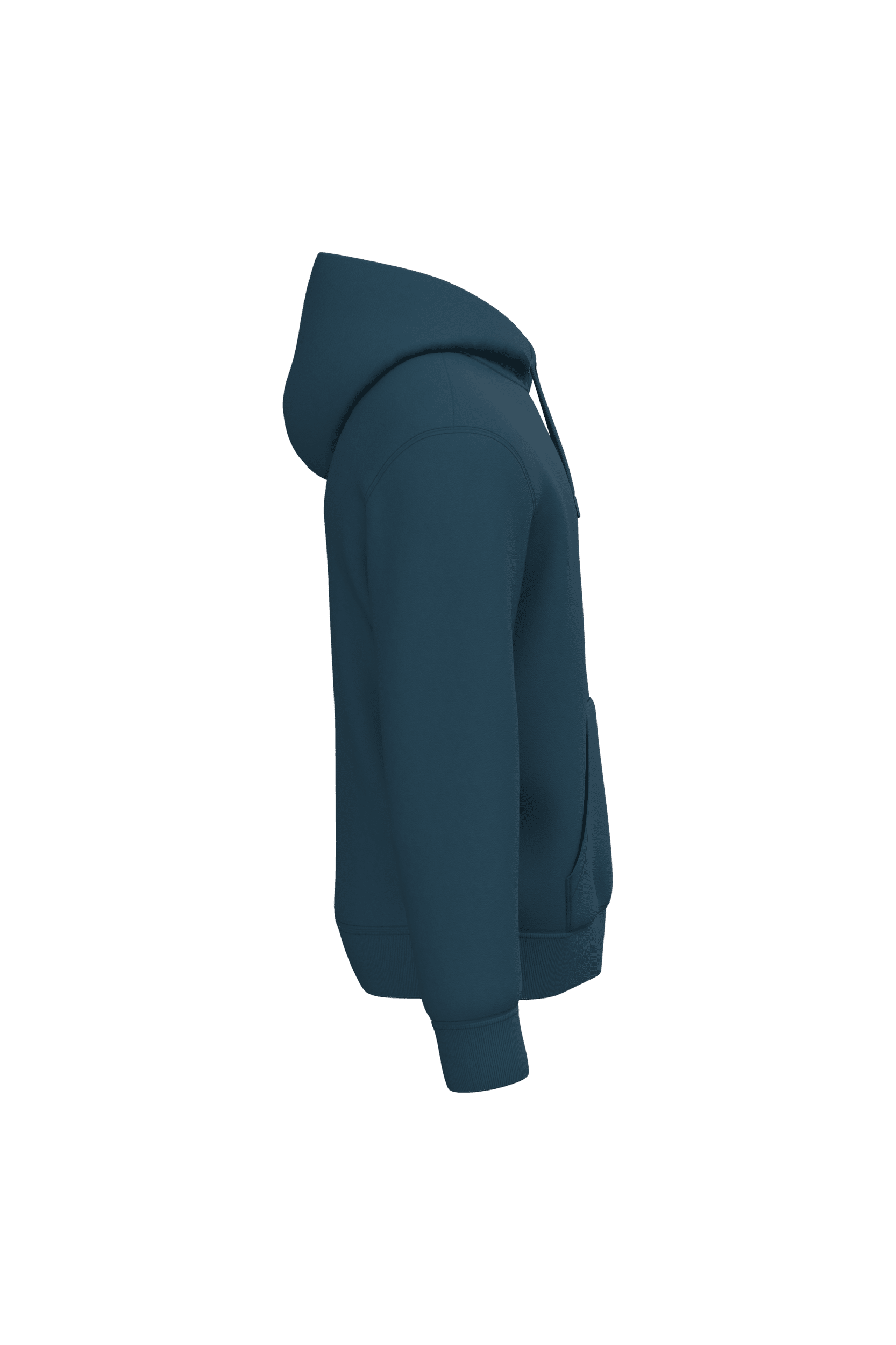 Native Spirit NS401 Bio-Hoodie Peacock Blue – Seitenansicht