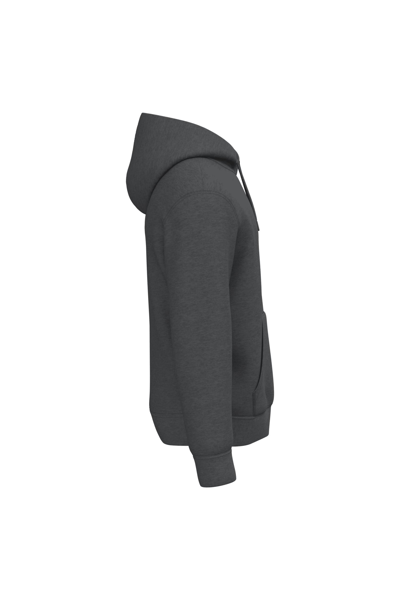 Native Spirit NS401 Bio-Hoodie Volcano Grey Heather – Seitenansicht