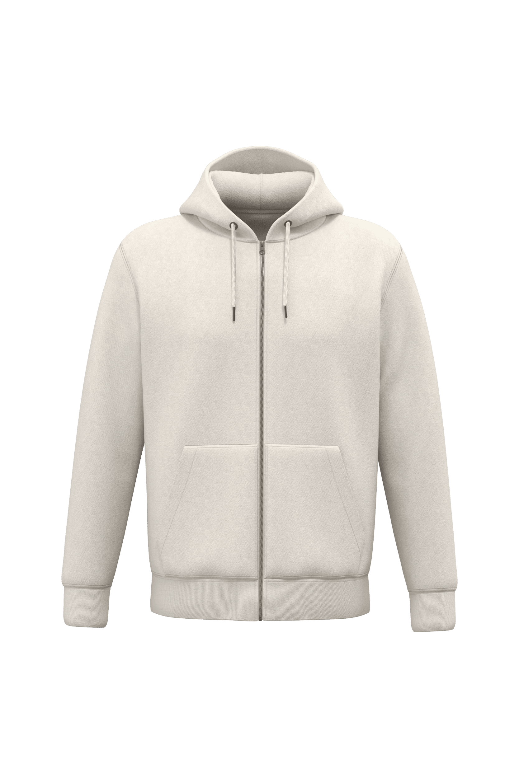 Native Spirit NS402 Bio-Zip-Hoodie Ivory – Vorderseite