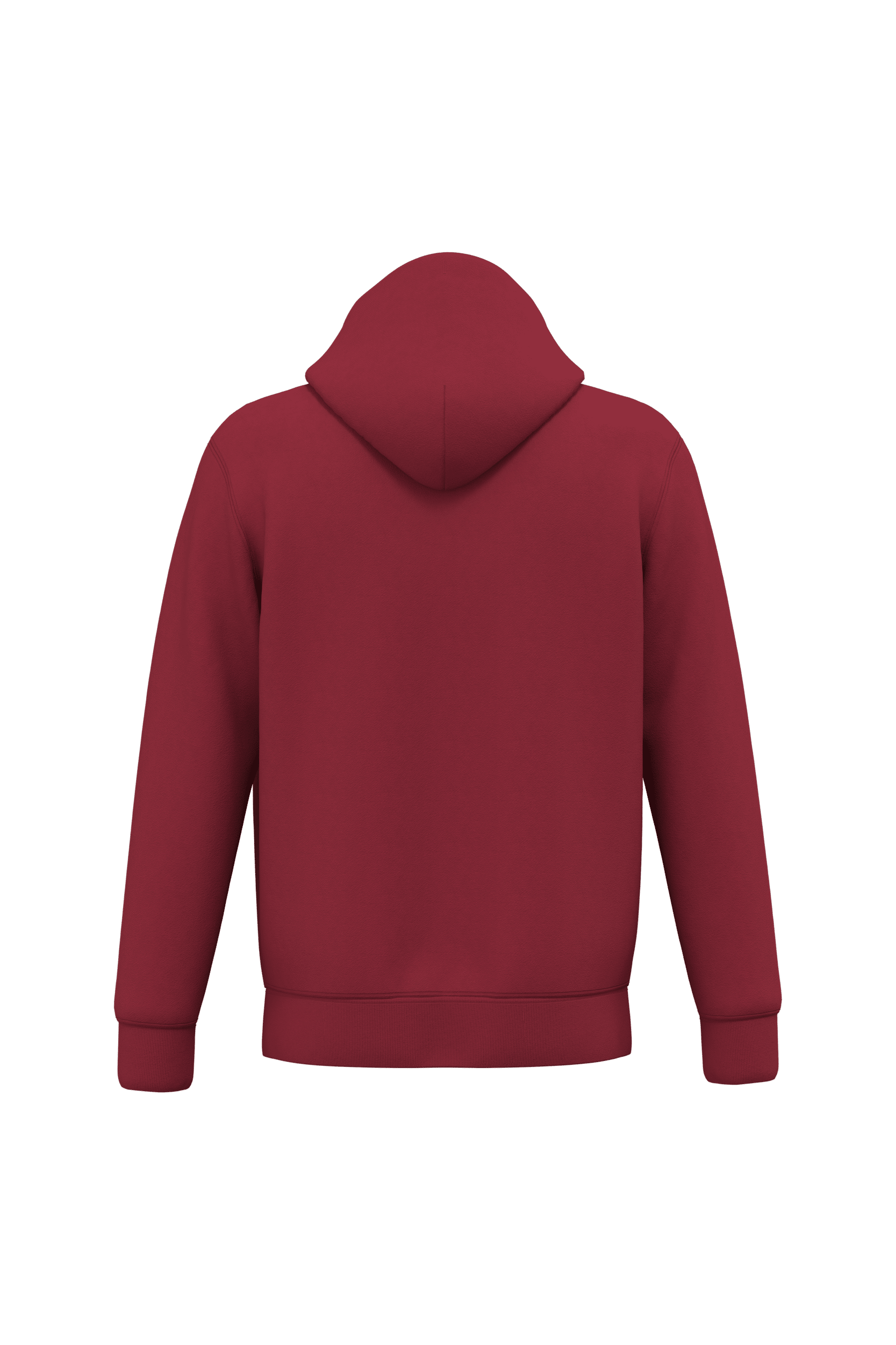 Native Spirit NS402 Bio-Zip-Hoodie Hibiscus Red – Rückseite