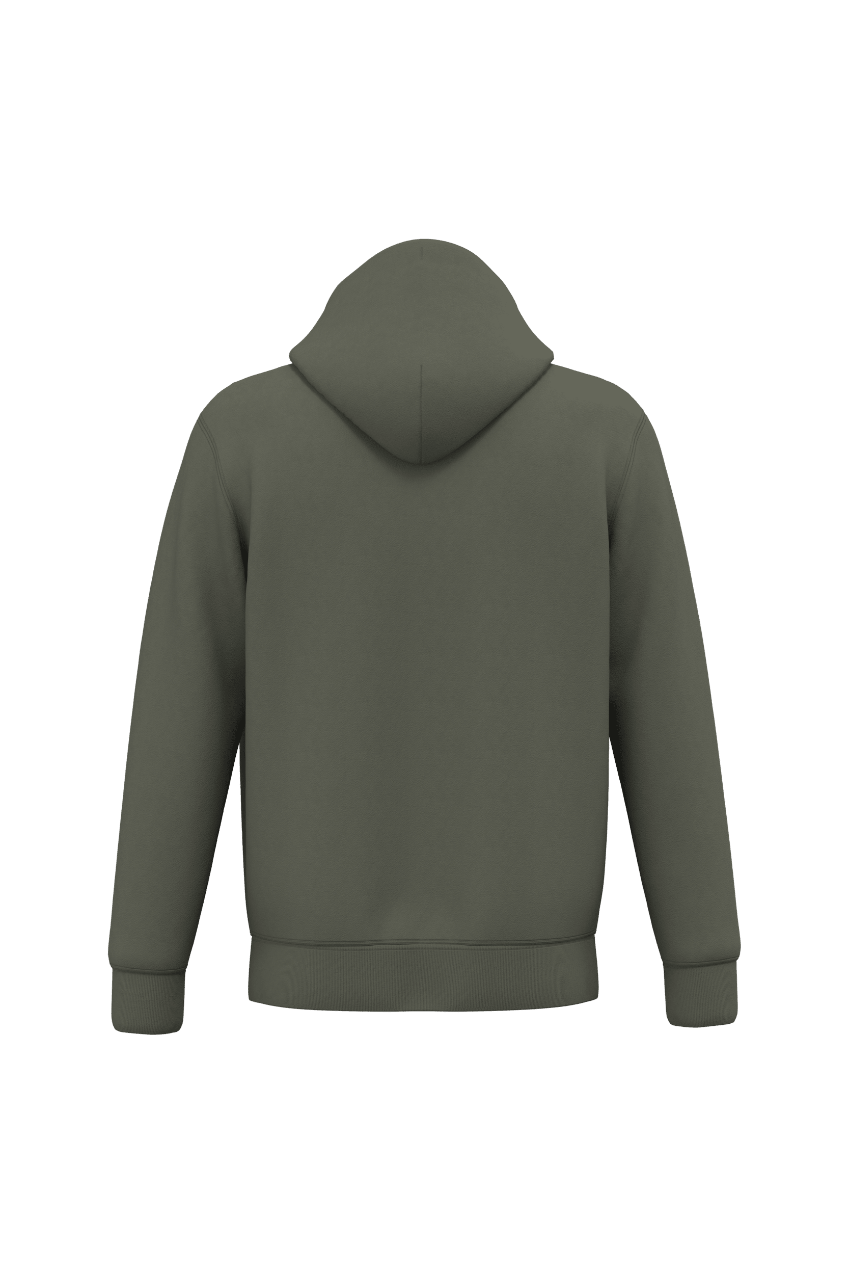 Native Spirit NS402 Bio-Zip-Hoodie Organic Khaki – Rückseite