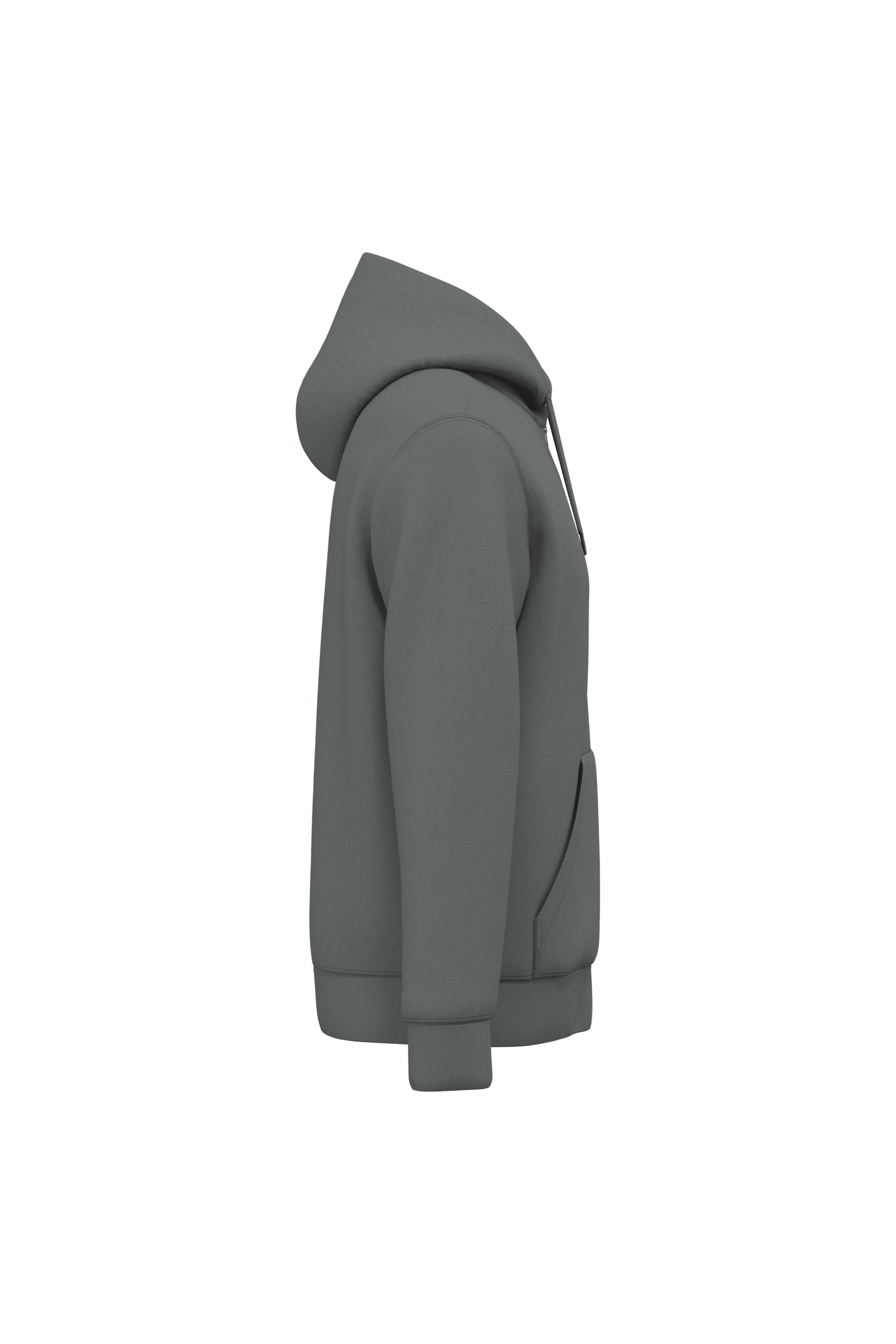 Native Spirit NS402 Bio-Zip-Hoodie Iron Grey – Seitenansicht