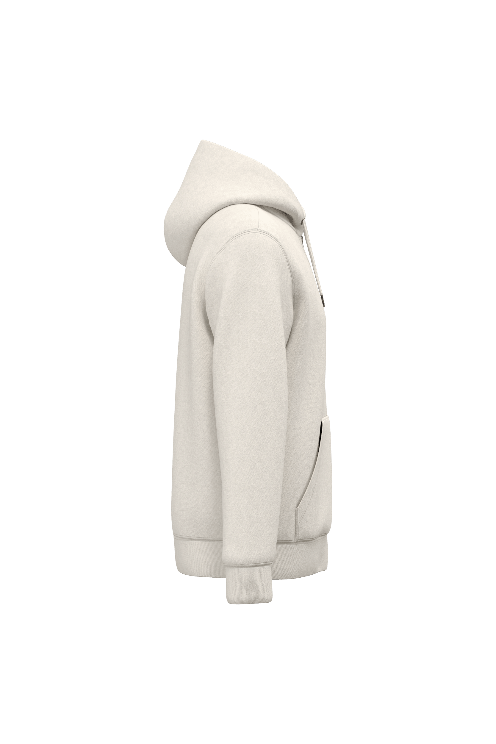 Native Spirit NS402 Bio-Zip-Hoodie Ivory – Seitenansicht