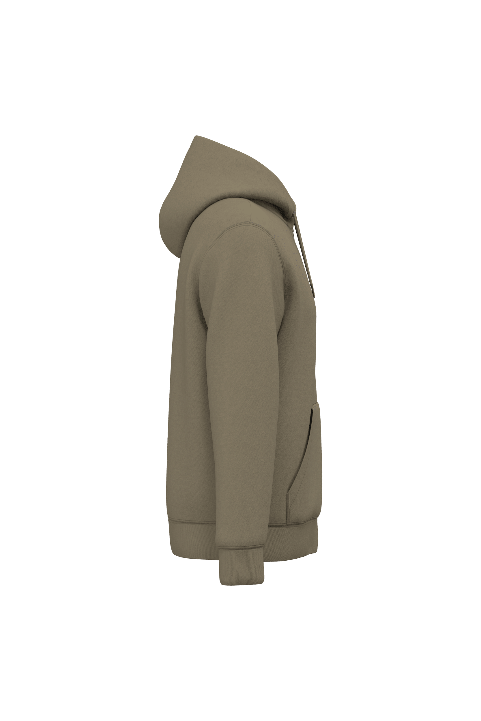 Native Spirit NS402 Bio-Zip-Hoodie Light Olive Green – Seitenansicht
