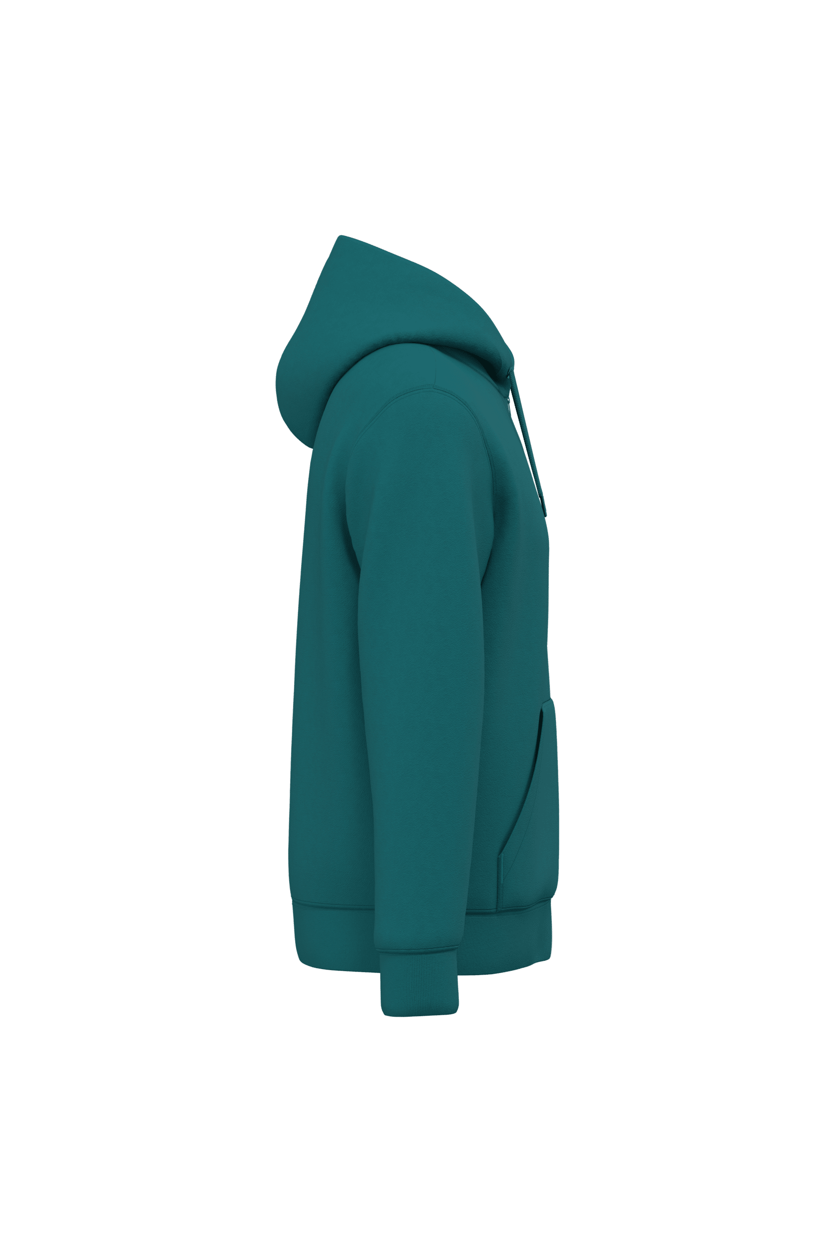 Native Spirit NS402 Bio-Zip-Hoodie Peacock Green – Seitenansicht