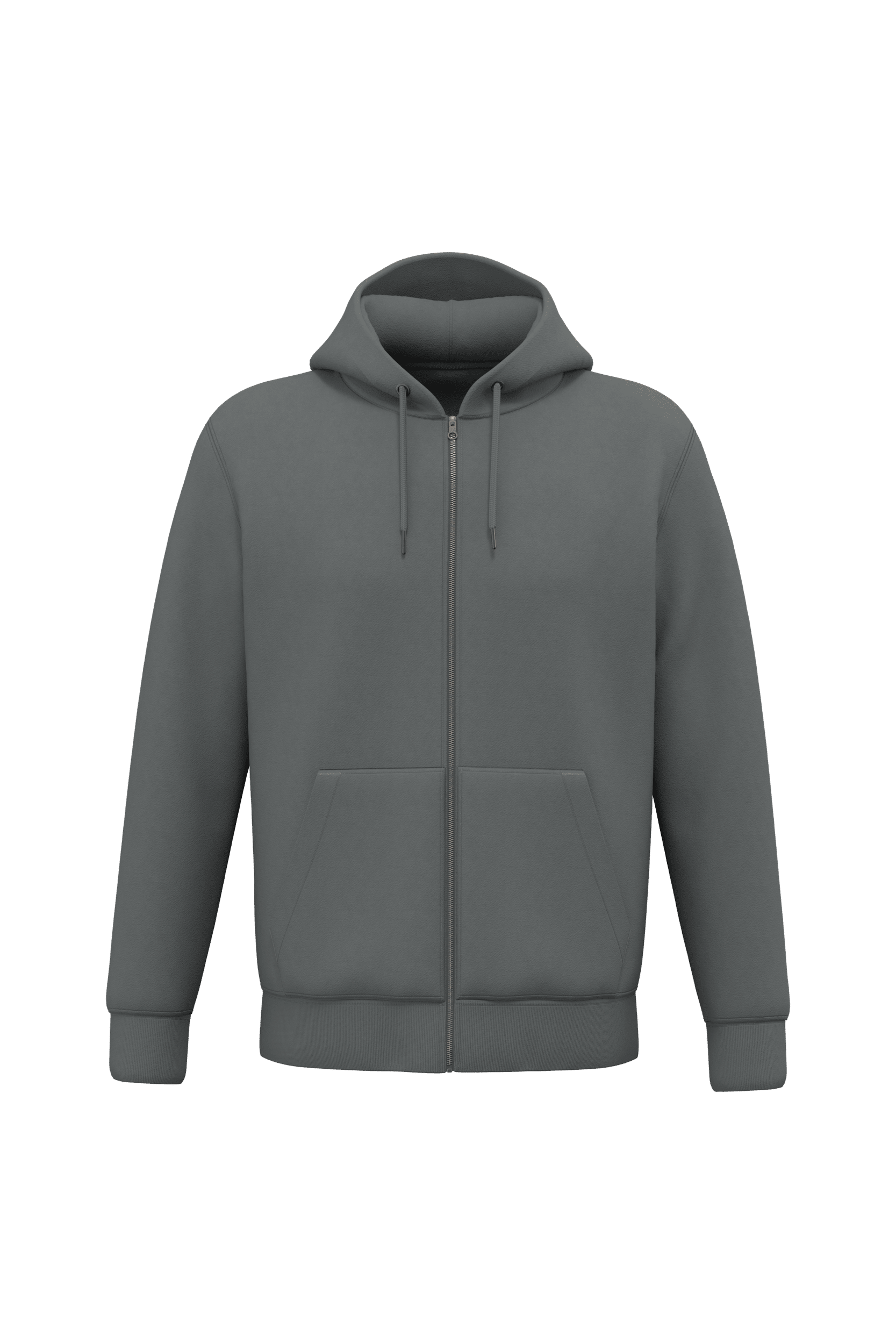 Native Spirit NS402 Bio-Zip-Hoodie Iron Grey – Vorderseite