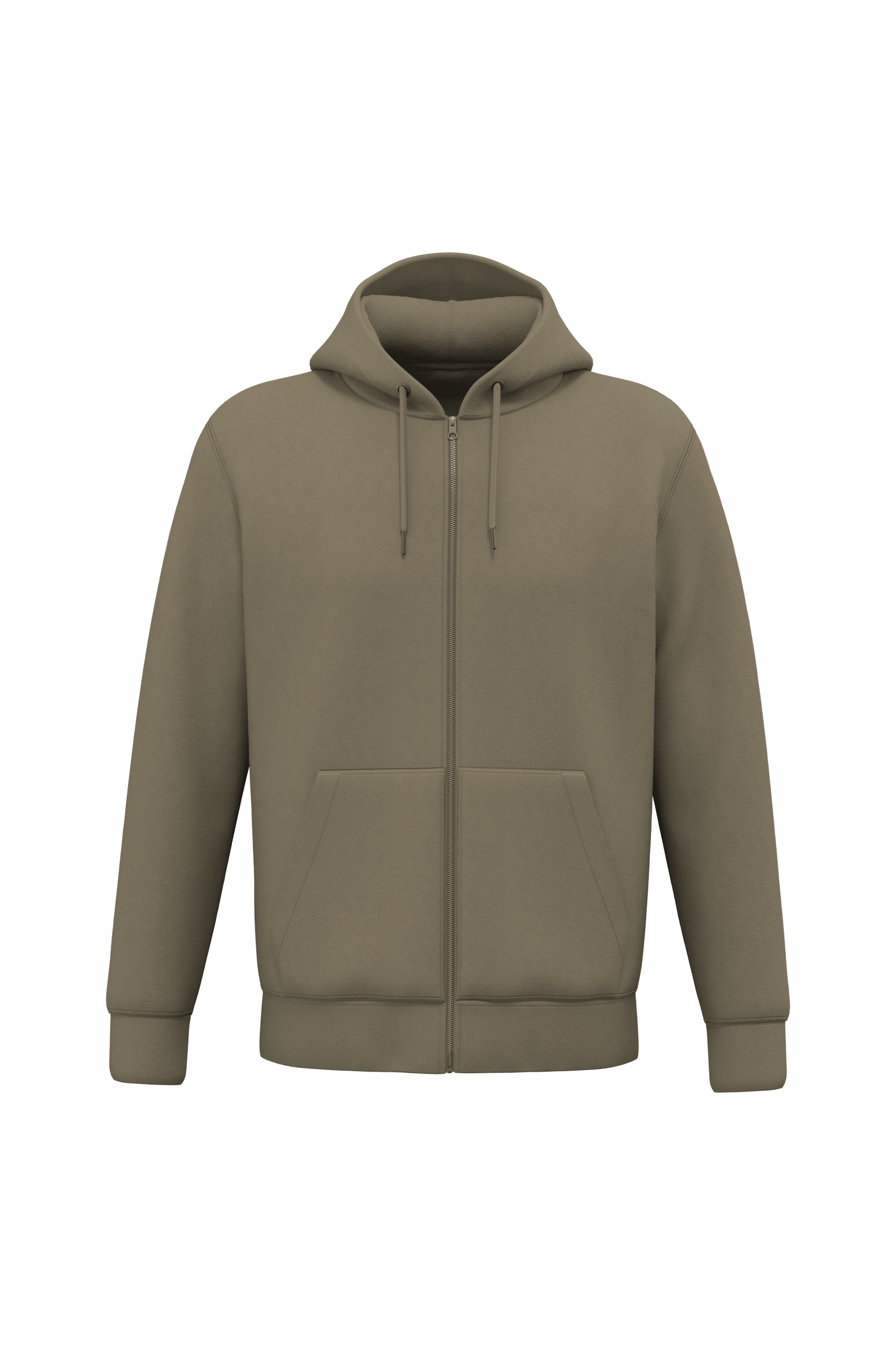 Native Spirit NS402 Bio-Zip-Hoodie Light Olive Green – Vorderseite