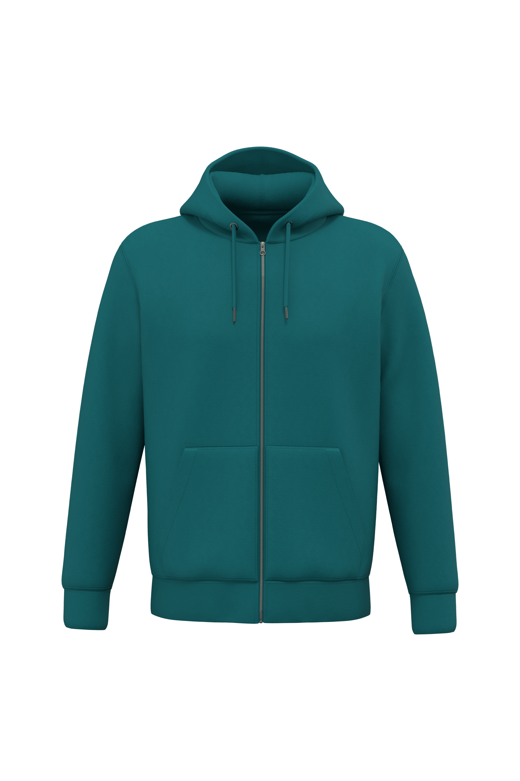 Native Spirit NS402 Bio-Zip-Hoodie Peacock Green – Vorderseite