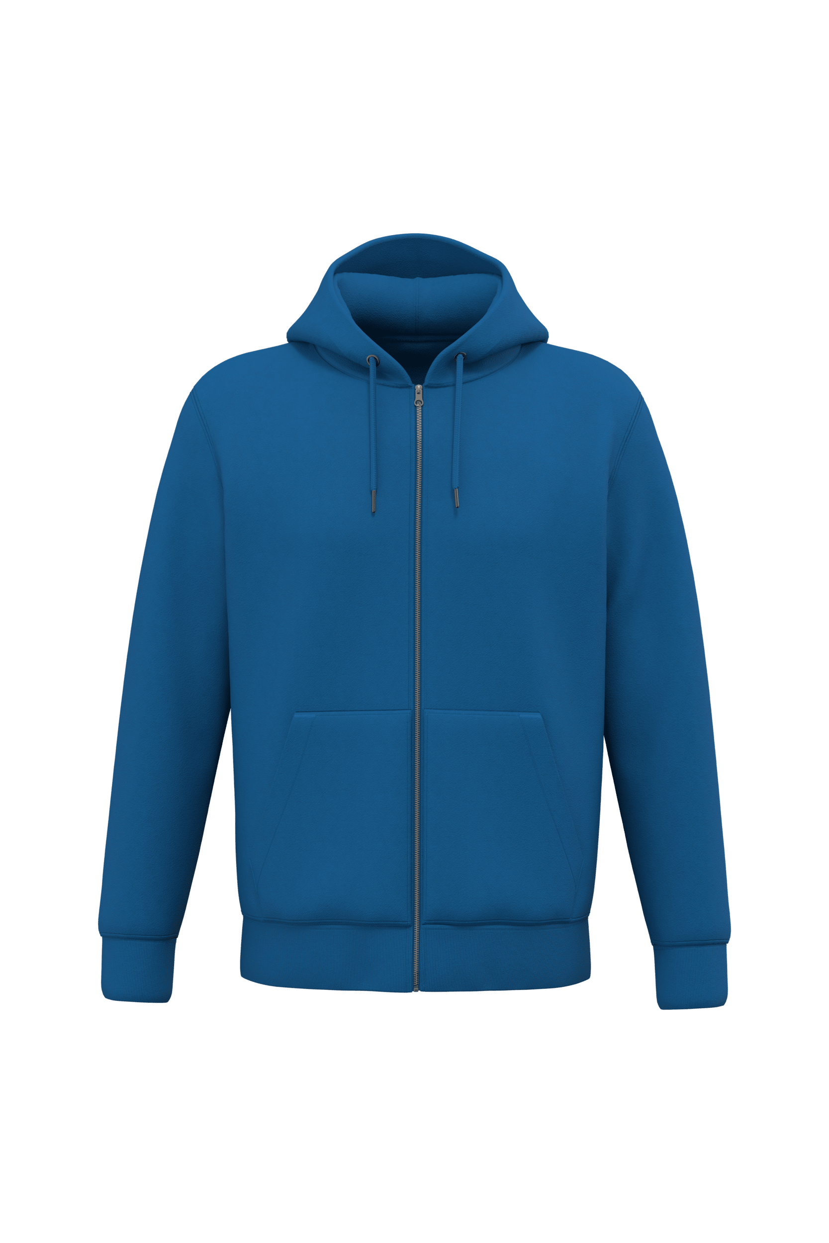 Native Spirit NS402 Bio-Zip-Hoodie Sea Blue – Vorderseite