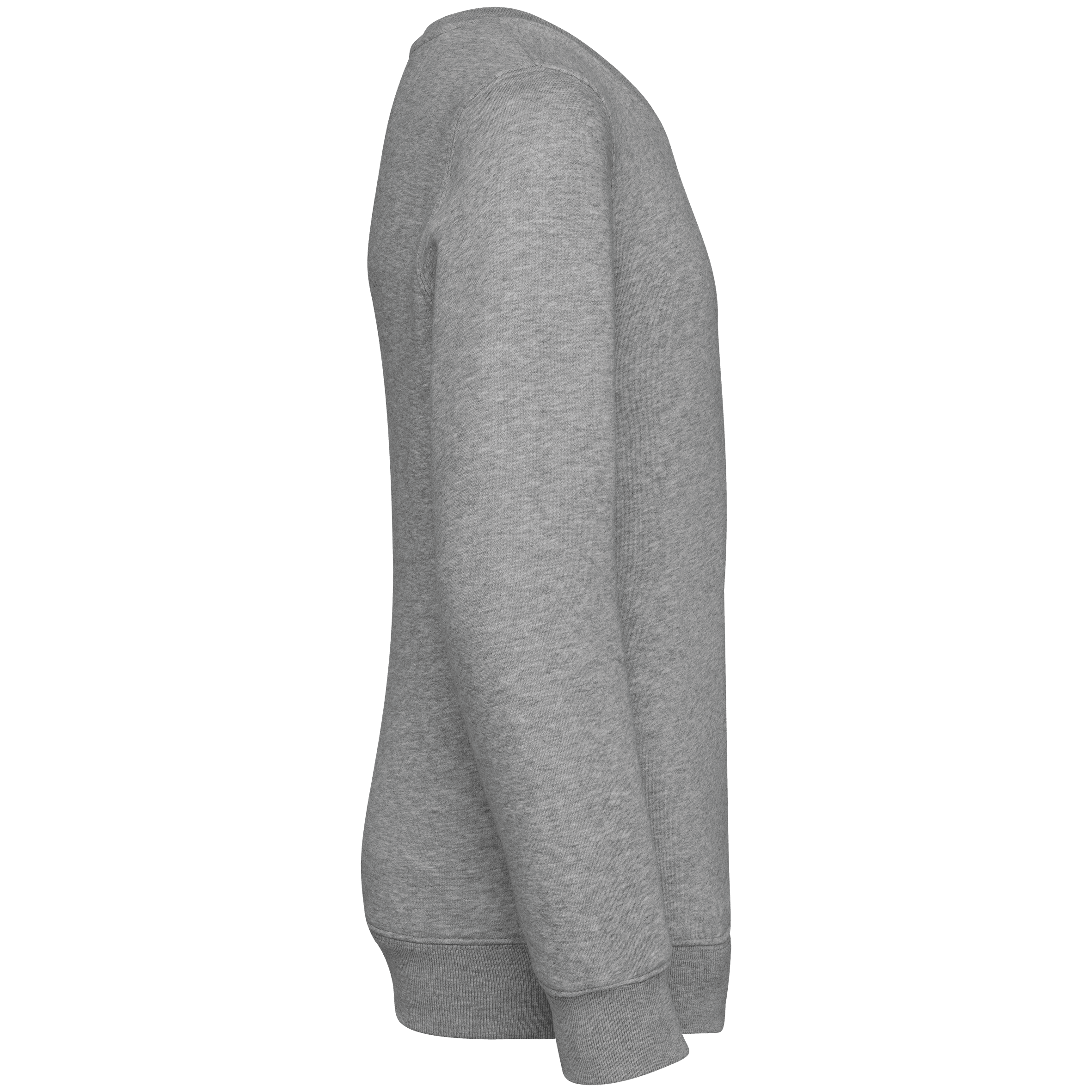 Native Spirit NS403 Bio-Sweatshirt Moon Grey Heather – Seitenansicht