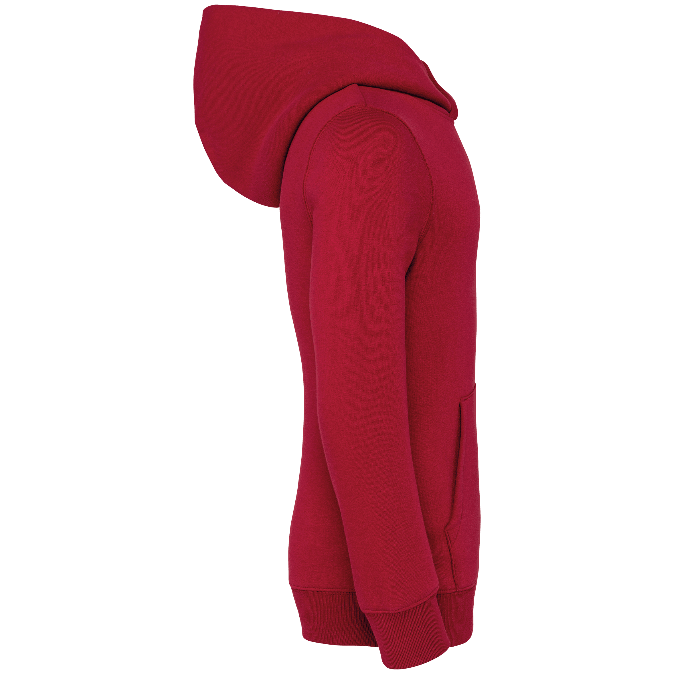 Native Spirit NS404 Bio-Hoodie Hibiscus Red – Seitenansicht