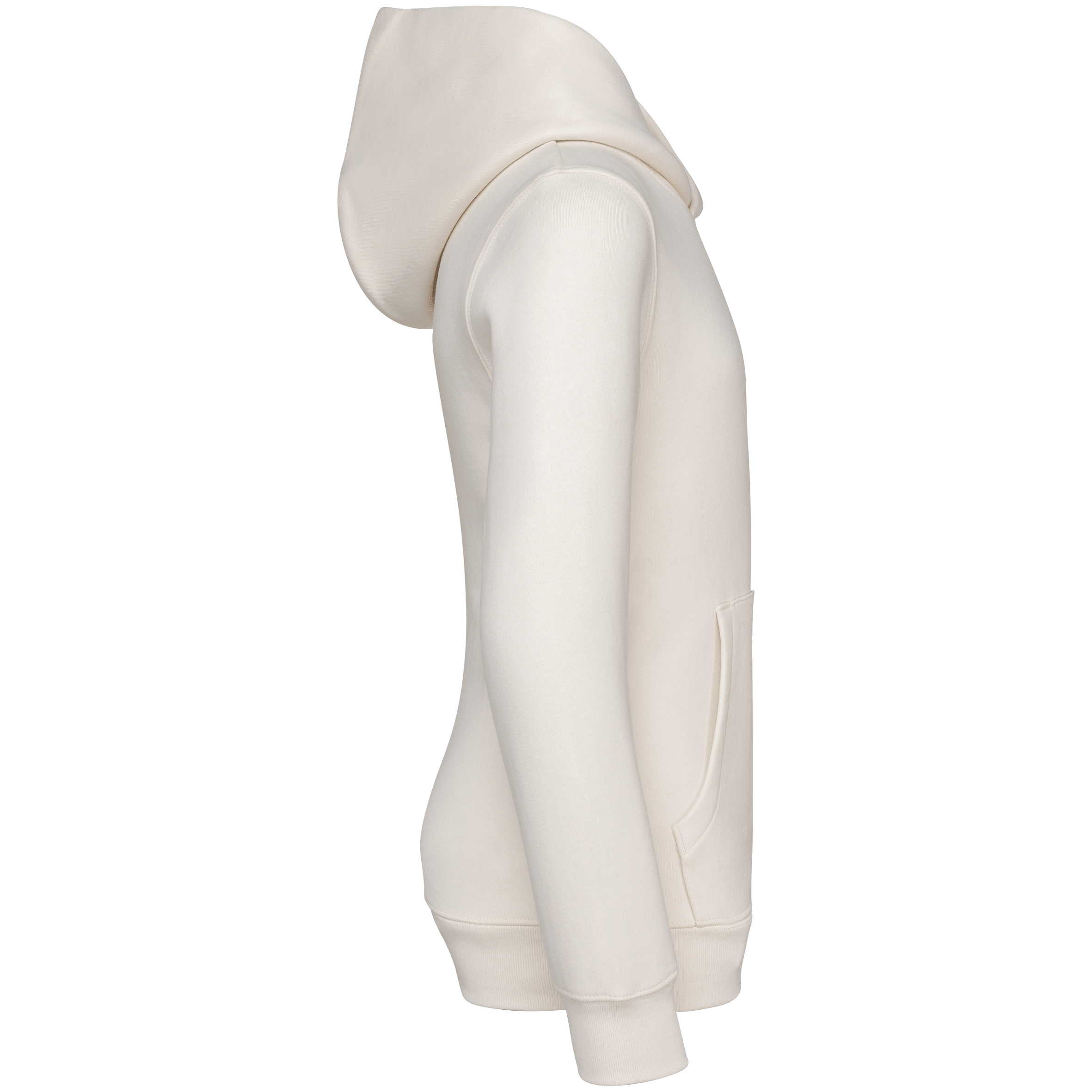 Native Spirit NS404 Bio-Hoodie Ivory – Seitenansicht