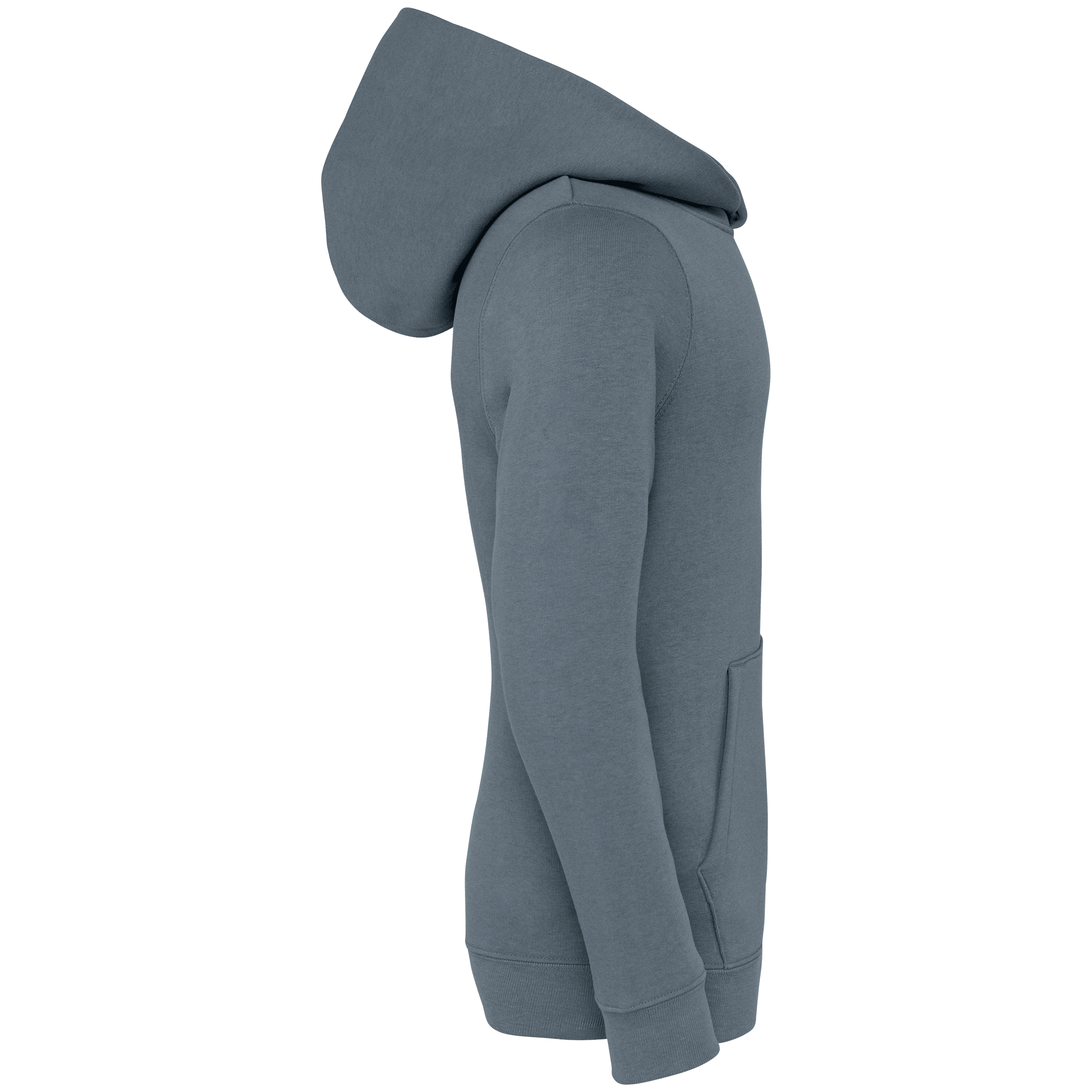 Native Spirit NS404 Bio-Hoodie Mineral Grey – Seitenansicht