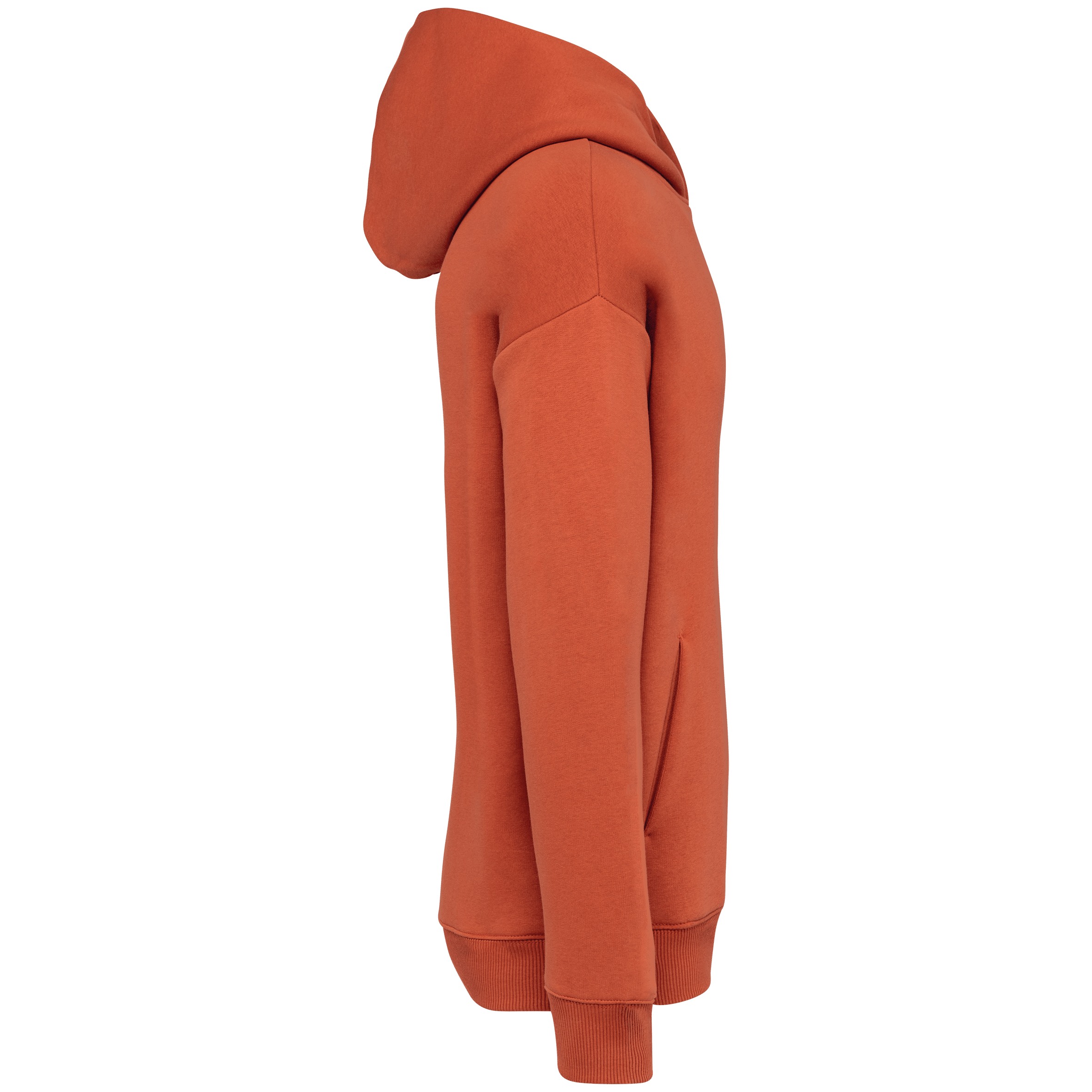 Native Spirit NS408 Bio-Hoodie Burnt Brick – Seitenansicht