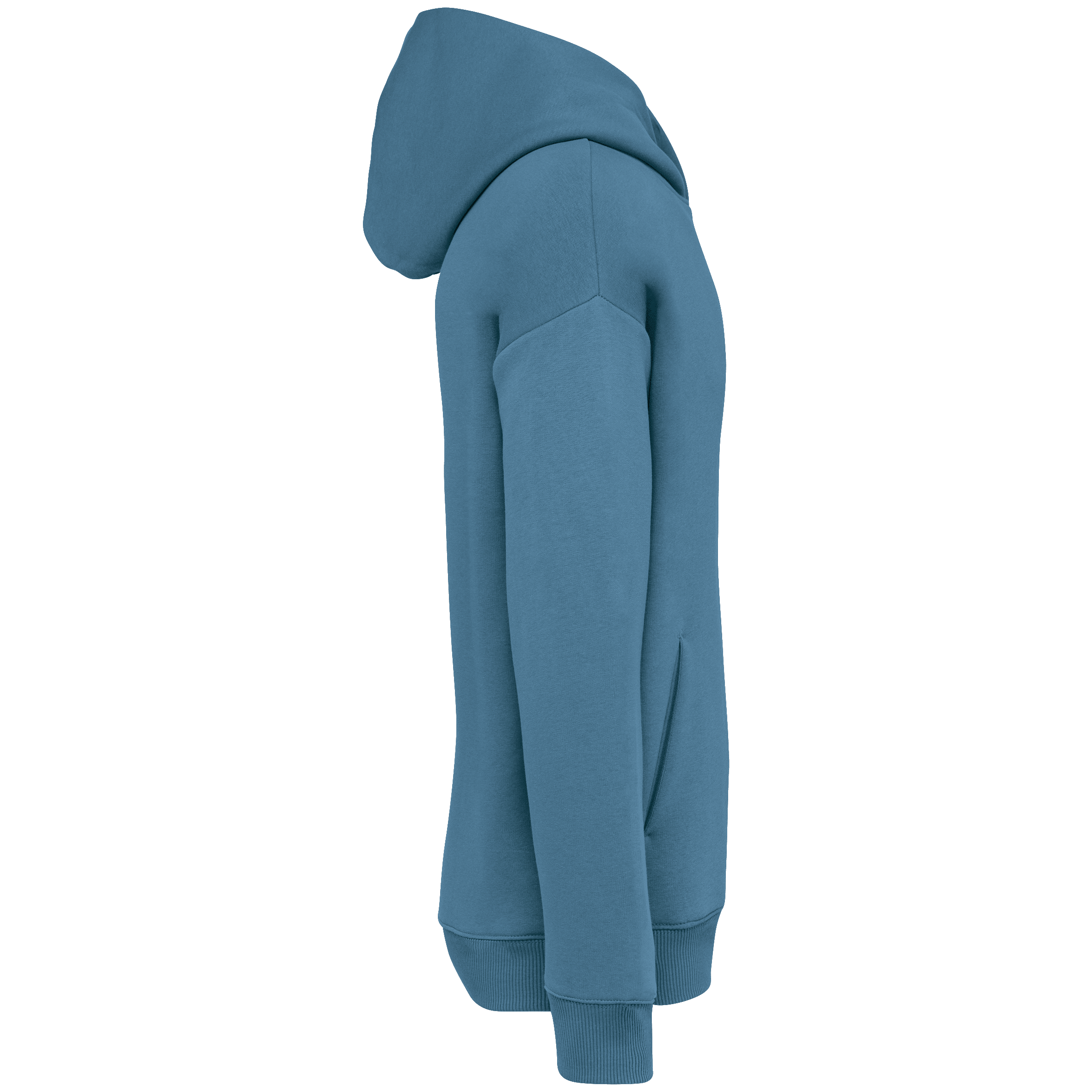 Native Spirit NS408 Bio-Hoodie Adriatic Blue – Seitenansicht